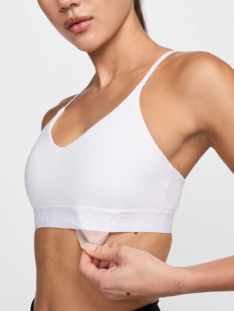 Спортивний топ для фітнесу жіночий Nike W Nk Df Indy Lgt Spt Bra FD1062-100 XL Білий (197593074447) - зображення 6