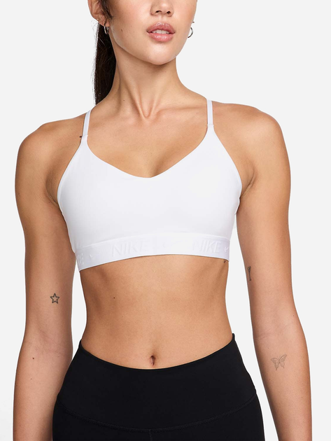 Top sportowy damski Nike W Nk Df Indy Lgt Spt Bra FD1062-100 M Biały (197593126832) - obraz 1