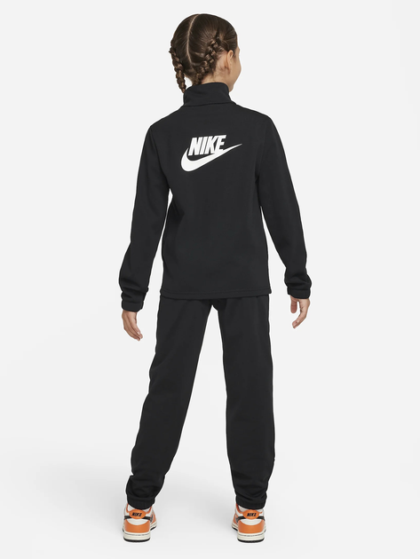 Дитячий спортивний костюм для дівчинки Nike K Nsw Tracksuit Poly Fz Hbr FD3067-010 122-128 см (XS) Чорний (196607053027) - зображення 2