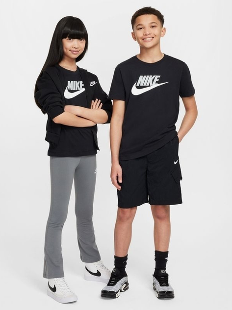 Koszulka młodzieżowa dziewczęca Nike K Nsw Tee Futura Hbr FZ5178-010 146-152 cm (L) Czarna (197596512212) - obraz 3