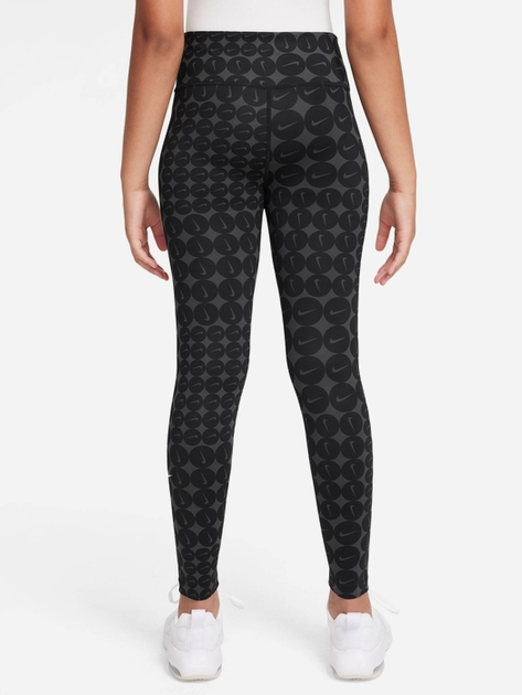 Legginsy dziecięce dla dziewczynki Nike G Nk Df One Tght Aop HF8228-010 122-128 cm (XS) Czarne (197859768448) - obraz 2