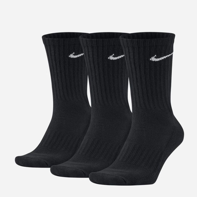 Zestaw skarpet męskich 3 pary Nike U Nk V Cush Crew 3P Value 108 SX4508-001 46-50 (XL) Czarny (685068091414) - obraz 1