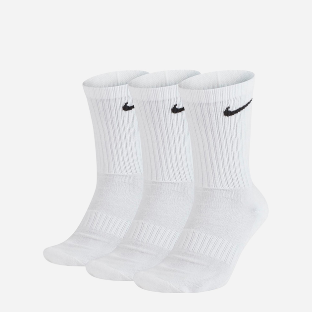 Zestaw skarpet damskich 3 pary Nike U Nk Everyday Csh Crw 3Pr 132 SX7664-100 34-38 (S) Biały (888407233869) - obraz 1