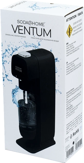 Сифон для газирования воды и напитков SODA@HOME VENTUM Black с балоном СО₂ - изображение 6