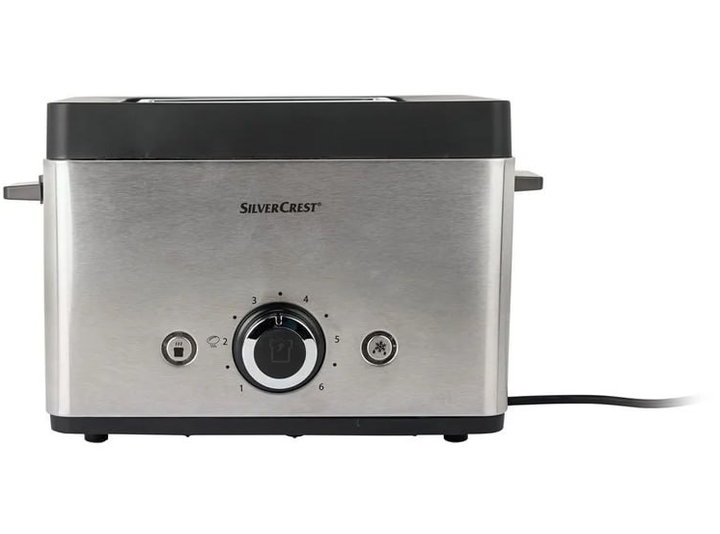 Тостер SilverCrest 850 Вт срібного кольору з двома слотами та регулюванням ступеня підсмаження - изображение 3