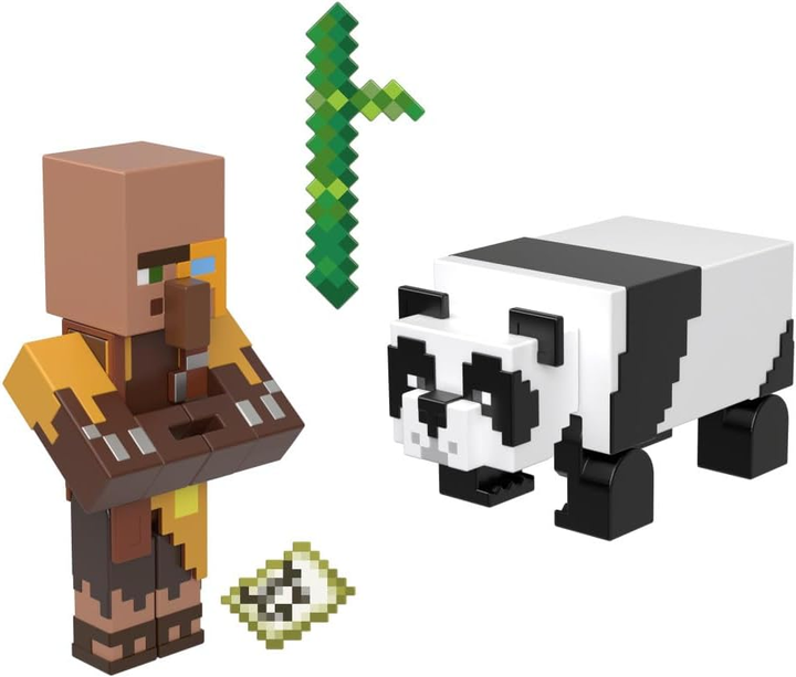 Figurki Mattel Minecraft Deluxe Jungle Cartographer & Panda HTL89 (0194735193745) - obraz 4