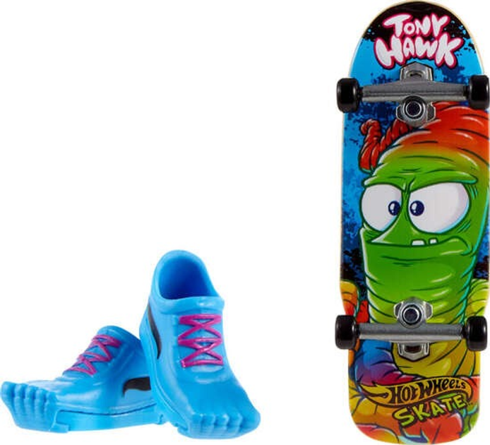 Іграшковий набір Hot Wheels Скейтборд Gummy Grinder + взуття для керування пальцями HVJ83 (194735206001) - зображення 3