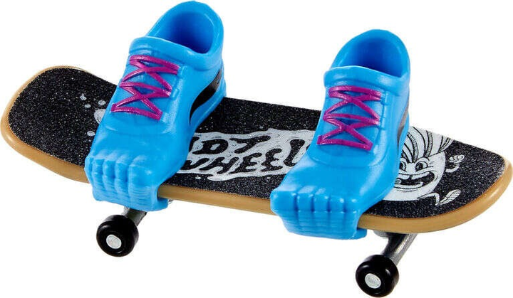 Іграшковий набір Hot Wheels Скейтборд Gummy Grinder + взуття для керування пальцями HVJ83 (194735206001) - зображення 4