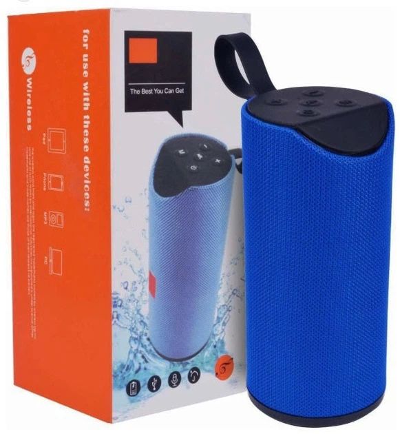 Портативна Bluetooth колонка бездротова переносна колонка з вологозахистом бумбокс UKC TG-113 синя - Фото 2 Портативна Bluetooth колонка бездротова переносна колонка з вологозахистом бумбокс UKC TG-113 синя - зображення 2