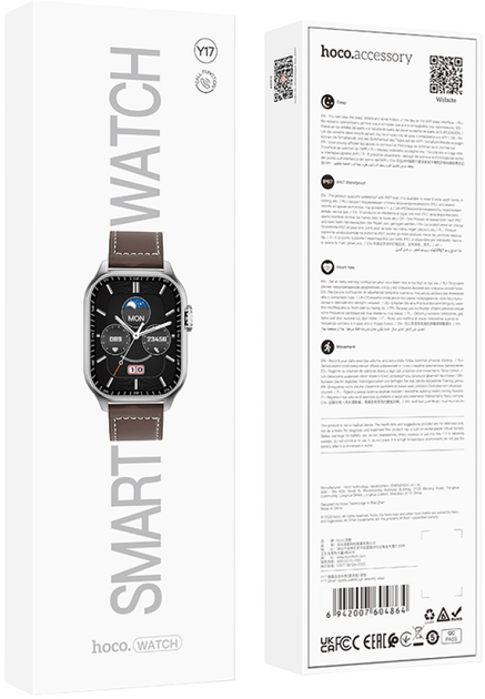 Smartwatch Hoco Y17 Sports Silver (HOCOACC91) - obraz 4