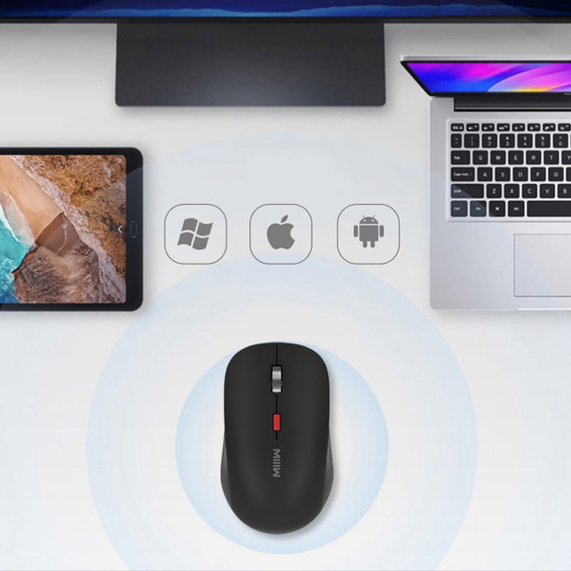 Мышь Xiaomi MiiiW Wireless/Bluetooth Mouse Black (MW23M22 Black) - изображение 2