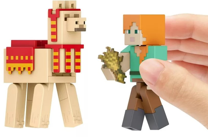 Figurki Mattel Minecraft Deluxe Alex & LLama JCN451 (0194735273478) - obraz 5