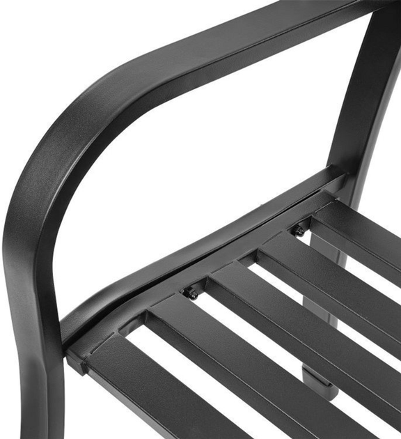 Садова лавка ModernHome by Multistore зі спинкою Black (5904265074149)   - зображення 7