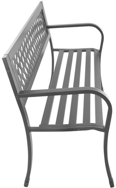 Садова ажурна лавка ModernHome by Multistore зі спинкою Grey (5904265080485)   - зображення 4