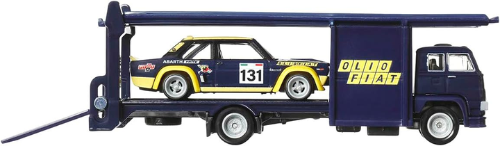 Pojazd Mattel Hot Wheels Premium Car Culture Team Transport Fiat 131 Abarth & Second Story Lorry #62 1:64 HRV43 (0194735186280) - obraz 6