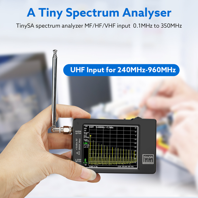 Анализатор спектра tinySA 100kHz - 960MHz (Zeenko) - изображение 5