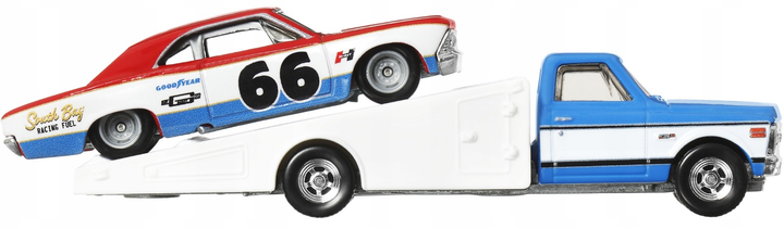 Pojazd Mattel Hot Wheels Premium Car Culture Team Transport '66 Chevelle & '72 Chevy Ramp Truck #54 1:64 HRV40 (0194735186235) - obraz 5