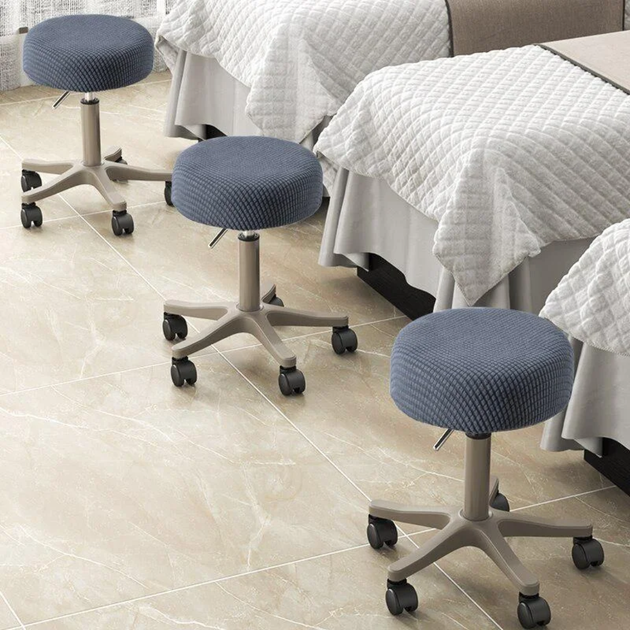 Круглий чохол на стілець Diana Textile Round Chair Ø 28-40 см Сірий - зображення 2