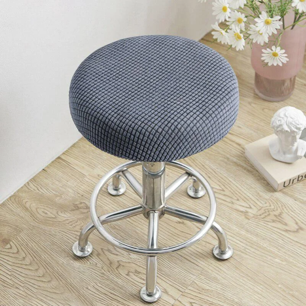 Круглий чохол на стілець Diana Textile Round Chair Ø 28-40 см Сірий - зображення 3