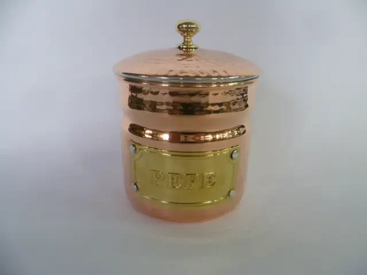 Медная емкость для хранения кофе,чая, специй, Hakart Handmade 1 - изображение 1