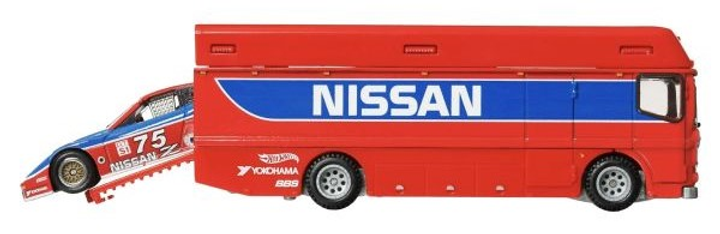 Pojazd Mattel Hot Wheels Premium Car Culture Team Transport Euro Hauler & '94 Nissan 300 ZX GT #73 1:64 HRV44 (0194735186228) - obraz 3