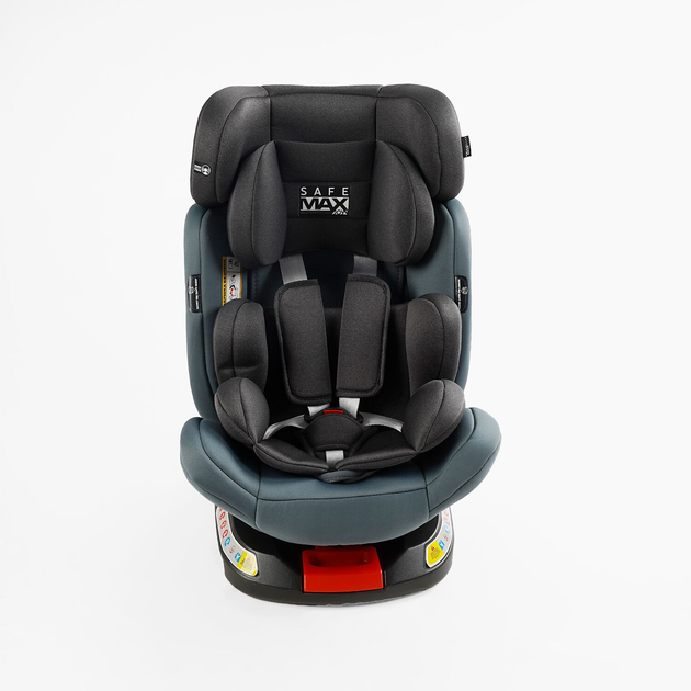 Автокресло детское универсальное Joy Isofix SafeMax SF-86230 группа 1-2-3 (9-36 кг) Серый с черным - изображение 2