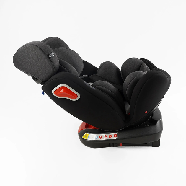 Автокресло детское универсальное Joy Isofix SafeMax SF-62860 группа 1-2-3 (9-36 кг) Серый с Темно-серым - изображение 6