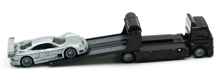 Pojazd Mattel Hot Wheels Premium Car Culture Team Transport 1997 Mercedes-Benz CLK-GTR & Fleet Street #59 1:64 HKF46 (0194735102228) - obraz 4