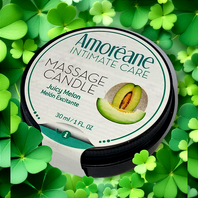 Масажна свічка Amoreane Candle "Соковита Диня" 30 мл - Фото 2 Масажна свічка Amoreane Candle "Соковита Диня" 30 мл - зображення 2