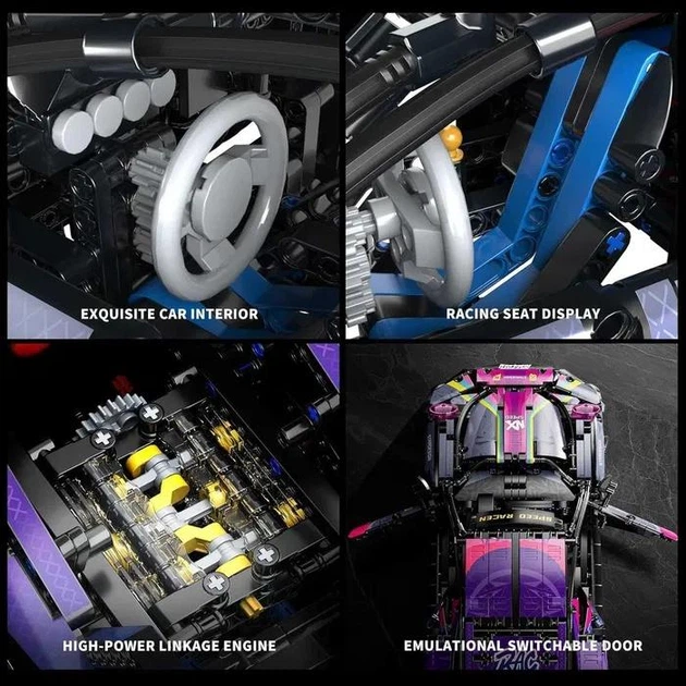 Конструктор Technic, Porsche 911 GT3 RS CyberPunk, 1611 шт