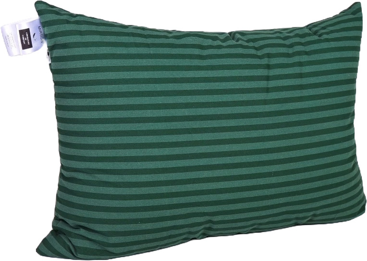 Акція на Подушка MirSon №0104 Сolor Fun Line 17-0612 Stripe Emerald Бавовна середня 50x70 см від Rozetka