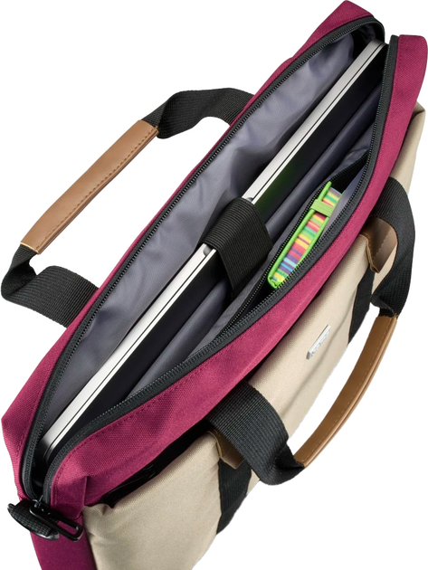 Torba na laptopa Hama Silvan 15.6"-16.2" Bordeaux (4047443522115) - obraz 7