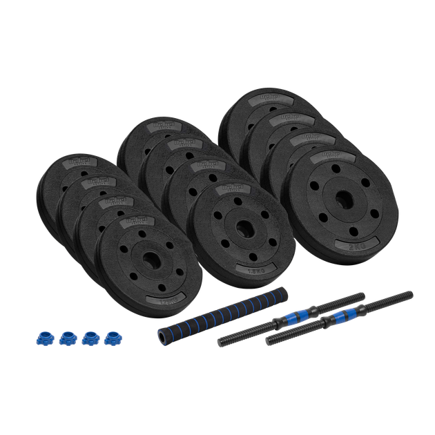Регульовані бітумні гантелі з конектором Rebel Active 2x10 кг RBA-2300 - изображение 2