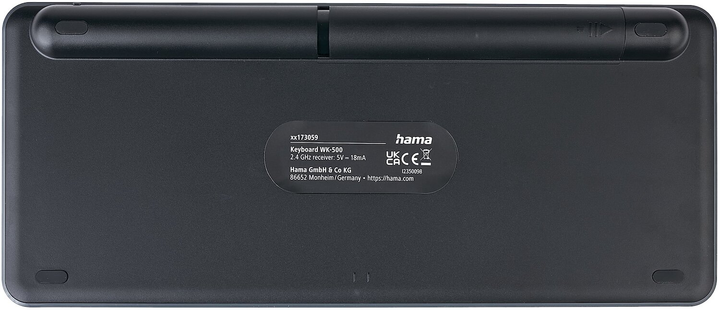 Клавіатура бездротова Hama Multi-Device WK-500 Wireless/Bluetooth Black-Grey (4047443524287) - зображення 5