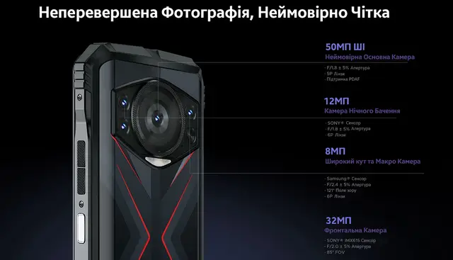 Мобильный телефон Doogee S118 8/512GB Celadon Green - изображение 5