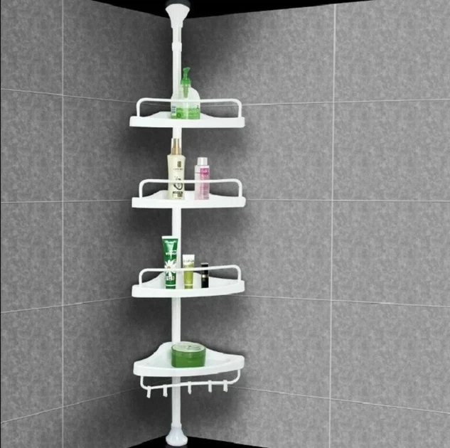Кутова полиця для ванної кімнати Multi Corner Shelf GY-188 4 яруси етажерка у ванну - Фото 2 Кутова полиця для ванної кімнати Multi Corner Shelf GY-188 4 яруси етажерка у ванну - зображення 2