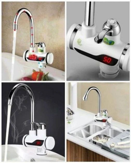 Проточный водонагреватель кран для кухни Delimano RX 002 c LCD дисплеем 3 кВт - изображение 6