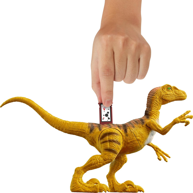 Фігурка динозавра Mattel Jurassic World Epic Evolution Strike Attack Velociraptor HTK60 (0194735192595) - зображення 5