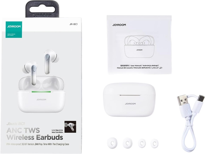 Навушники JOYROOM Jbuds JR-BC1 White (6956116783129) - зображення 4