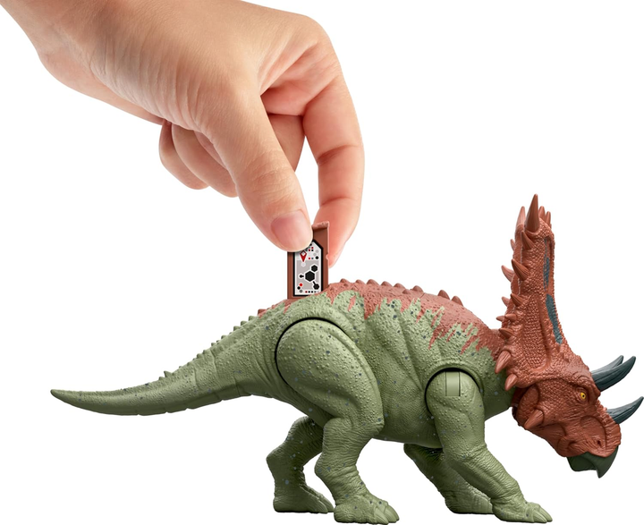 Фігурка динозавра Mattel Jurassic World Chaos Theory Epic Evolution Strike Attack Chasmosaurus HTK67 (0194735192366) - зображення 6