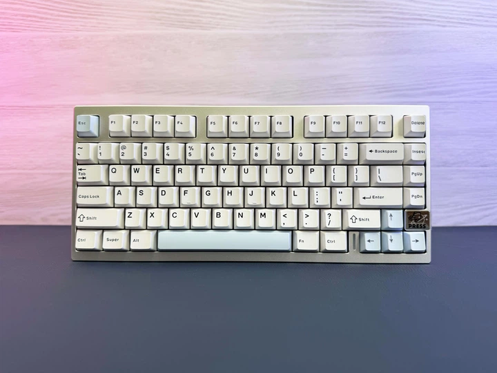 Клавіатура Yunzii AL75 CNC Aluminum Wireless Silver Cocoa Cream V2
