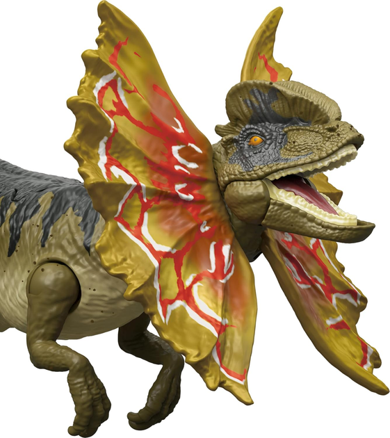 Figurka dinozaura Mattel Jurassic World Chaos Theory Epic Evolution Strike Attack Dilophosaurus HTK65 (0194735192335) - obraz 5