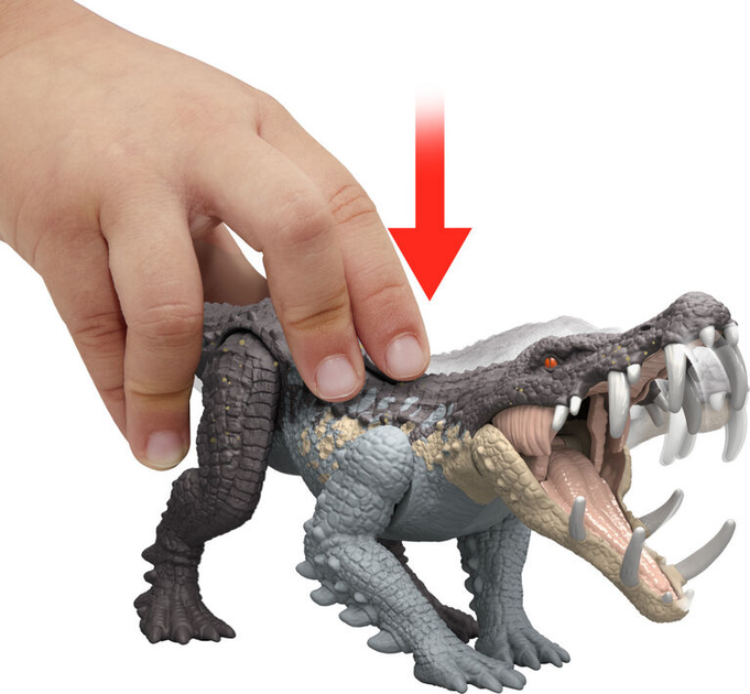 Figurka dinozaura Mattel Jurassic World Epic Evolution Strike Attack Kaprosuchus HTK61 (0194735192274) - obraz 7