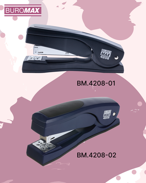 Степлер Buromax №24, 26 20 листов Синий (BM.4208-02) - Фото 4 Степлер Buromax №24, 26 20 листов Синий (BM.4208-02) - изображение 4