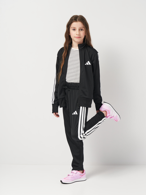 Подростковый спортивный костюм (толстовка + штаны) для девочки Adidas J 3S Tr Ts 205 JD6502 170-176 см Черный/Белый (4067901510461) 