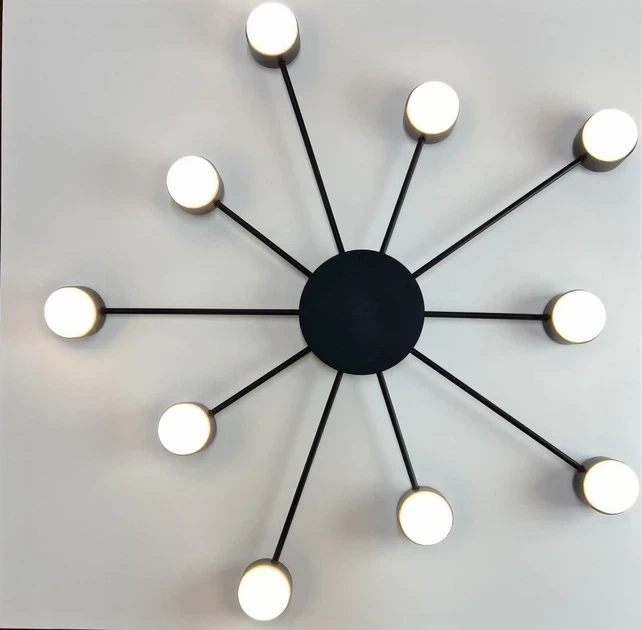 Люстра RAY SLIM 10xGX53 BLACK LUMINARIA 220V IP20 (потолочный светильник под сменные LED лампы) - изображение 2