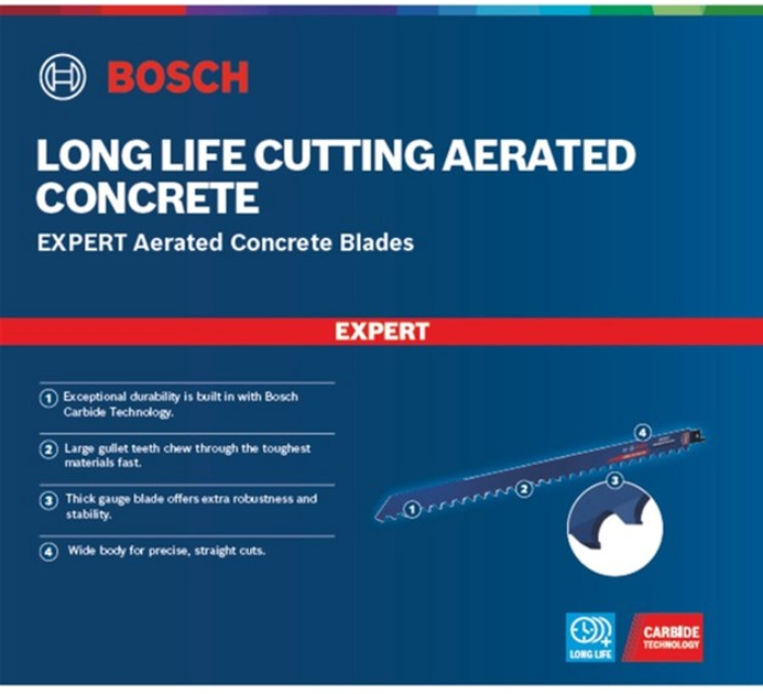 Brzeszczot Bosch Expert Aerated Concrete S 2041 HM (2608900413) - obraz 3
