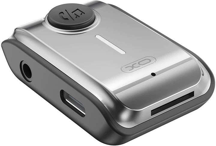 Transmiter FM XO BCC15 Bluetooth V5.3 AUX 3.5 mm/Type-C/TF Grey (BCC15.tarnish) - obraz 2