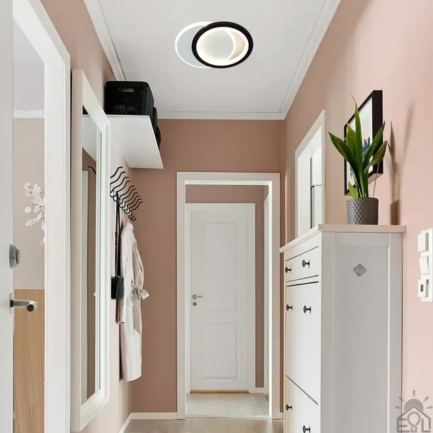 LED бра VIVA 25W 2R бело-черное Esllse ON/OFF WHITE/BLACK 220V настенный светильник "два круга" 250×200×40мм - изображение 6