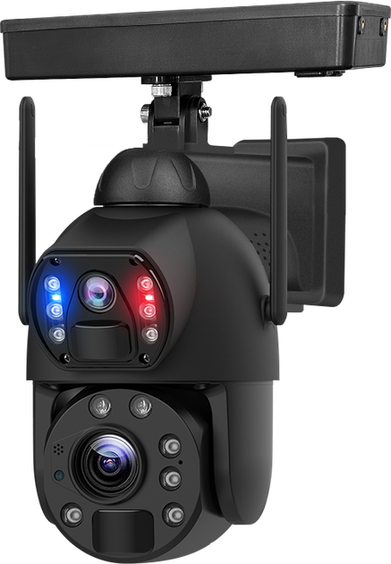 Уличная автономная 4G камера Sectec ST-599-6M-20X-20W-4G Black с солнечной панелью - изображение 3